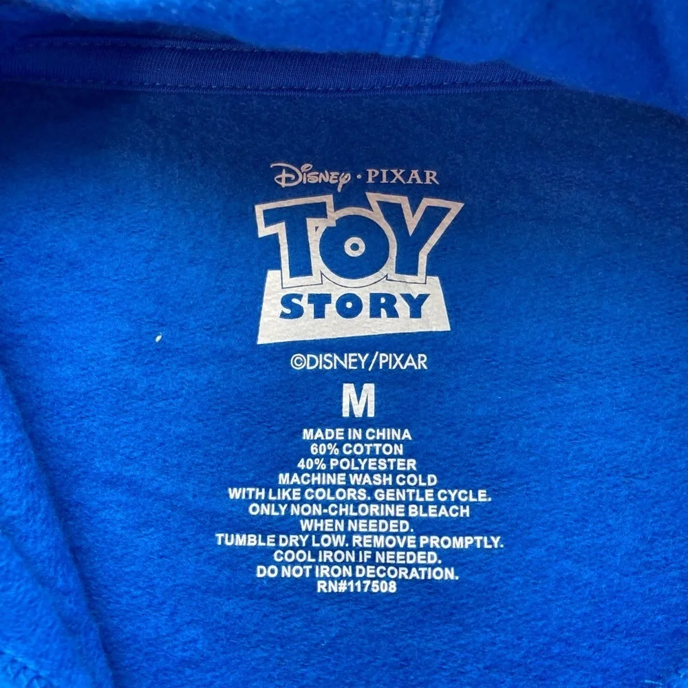 Disney Pixar Toy Story Blue Hoodie Graphic Pullover Size M Teen